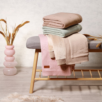 BABYONO Deka z prírodnej bavlny 75 × 100 cm light beige 0m+