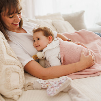 BABYONO Deka z prírodnej bavlny 75 × 100 cm pink 0m+