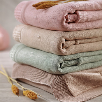 BABYONO Deka z prírodnej bavlny 75 × 100 cm pink 0m+