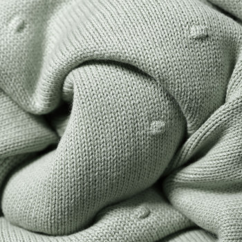 BABYONO Deka z prírodnej bavlny 75 × 100 cm sage 0m+