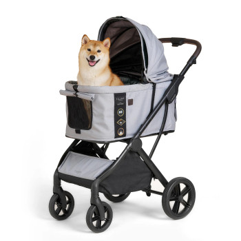 FIKAGO Kočík pre mačky / psov AGILE2 Soft Grey