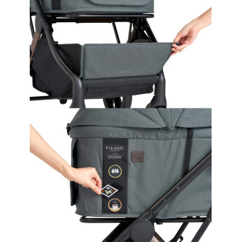 FIKAGO Kočík pre mačky / psov AGILE2 Soft Grey