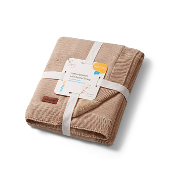 BABYONO Deka z prírodnej bavlny 75 × 100 cm dark beige 0m+