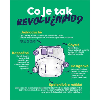 BAMBINO MIO Plienka revolučná opakovane použiteľná Woosh