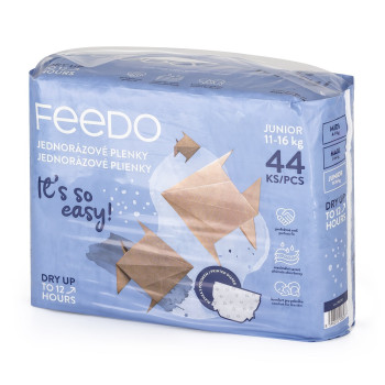 FEEDO Plienky jednorázové JUNIOR (od 11 do 16 kg), 44 ks