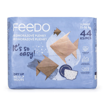 FEEDO Plienky jednorázové JUNIOR (od 11 do 16 kg), 44 ks