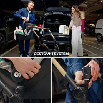 KINDERKRAFT Kočík kombinovaný 3v1 Moov 2 XL Air Black