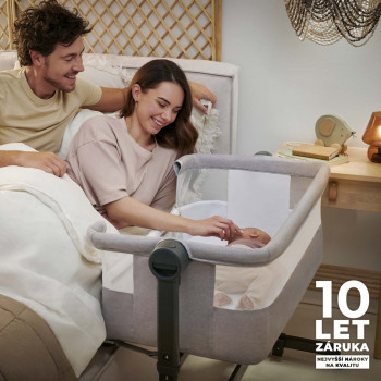 KINDERKRAFT Postieľka detská polohovateľná Nestee Up2 Light Grey
