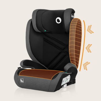 LIONELO Autosedačka Hugo i-Size (100-150 cm) Black Grey