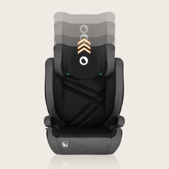 LIONELO Autosedačka Hugo i-Size (100-150 cm) Black Grey