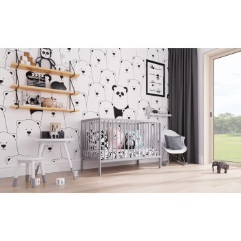 PETITE&MARS Postieľka drevená Moony Grey