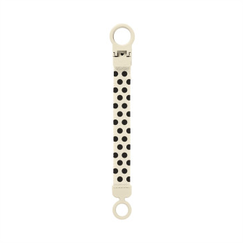 BIBS STUDIO Polka Loop klip na cumlík Ivory