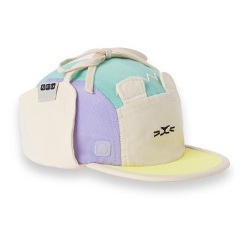 KiETLA FUN LION šiltovka s UV ochranou a&nbsp;ochranou krku - Lion Green 49 - 51 cm