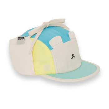 KiETLA FUN OURS‘ON šiltovka s UV ochranou a&nbsp;ochranou krku - Bear Blue 42 - 45 cm