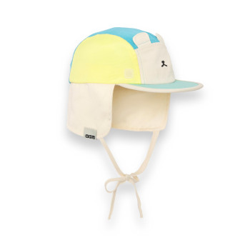 KiETLA FUN OURS‘ON šiltovka s UV ochranou a&nbsp;ochranou krku - Bear Blue 42 - 45 cm