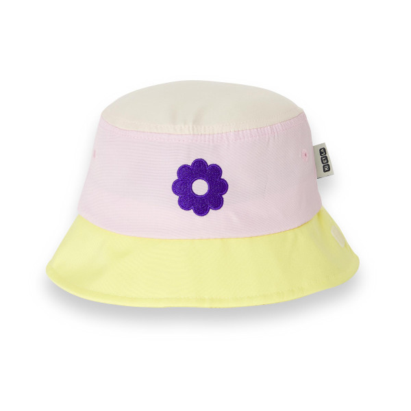 KiETLA ICONIK klobúčik s UV ochranou - Pink Flower 51 - 53 cm