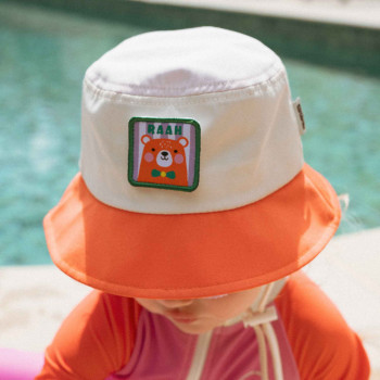 KiETLA VIBE klobúčik s UV ochranou - Orange 49 - 51 cm