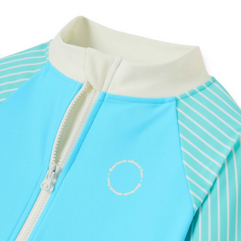 KiETLA ICONIK plavkový overal s UV ochranou - Blue Stripes 18-24 mesiacov