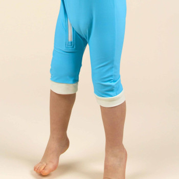 KiETLA ICONIK plavkový overal s UV ochranou - Blue Stripes 18-24 mesiacov