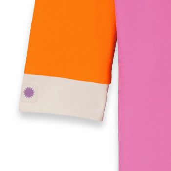 KiETLA ICONIK plavkový overal s UV ochranou - Pink Red 2-4 roky