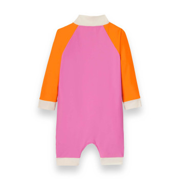 KiETLA ICONIK plavkový overal s UV ochranou - Pink Red 2-4 roky