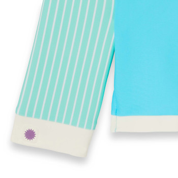 KiETLA ICONIK plavky s UV ochranou - tričko s dlhým rukávom - Blue Stripes 2-4 roky