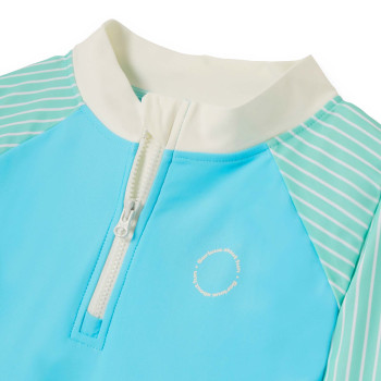 KiETLA ICONIK plavky s UV ochranou - tričko s dlhým rukávom - Blue Stripes 2-4 roky