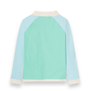 KiETLA ICONIK plavky s UV ochranou - tričko s dlhým rukávom - Green Blue 6-8 rokov