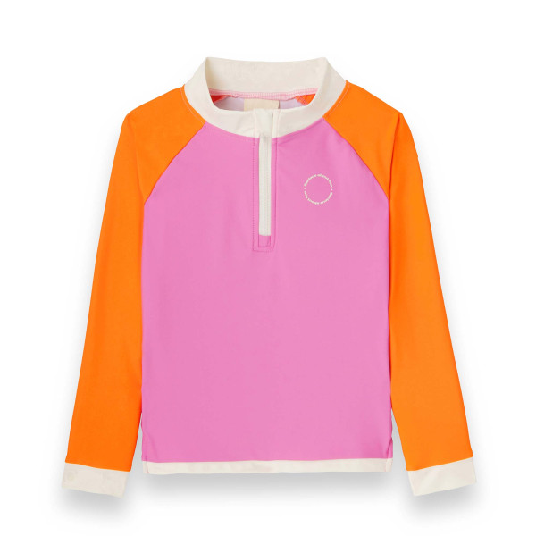 KiETLA ICONIK plavky s UV ochranou - tričko s dlhým rukávom - Pink Red 2-4 roky