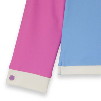 KiETLA ICONIK plavky s UV ochranou - tričko s dlhým rukávom - Purple Pink 2-4 roky