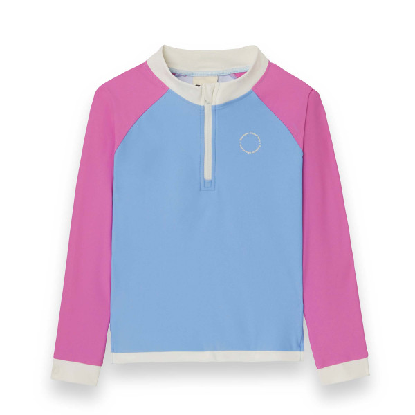 KiETLA ICONIK plavky s UV ochranou - tričko s dlhým rukávom - Purple Pink 4-6 rokov