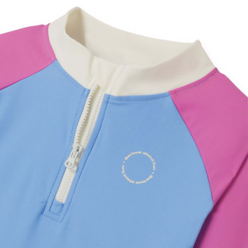 KiETLA ICONIK plavky s UV ochranou - tričko s dlhým rukávom - Purple Pink 6-8 rokov