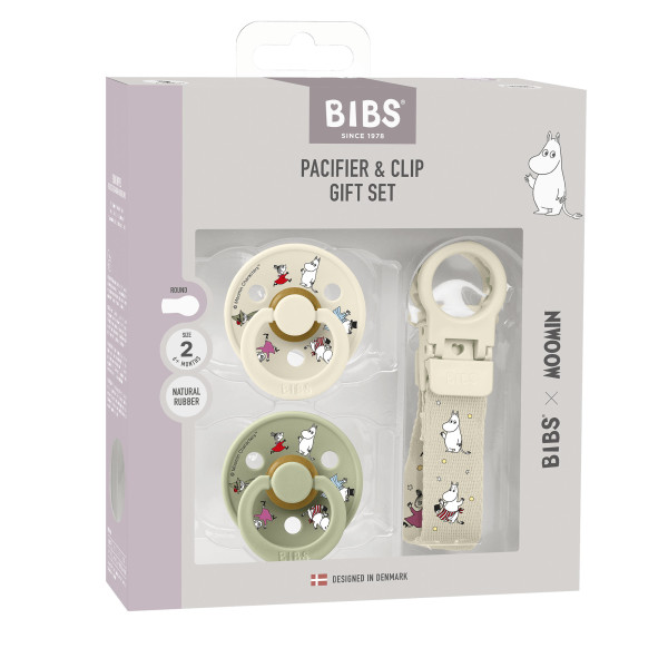 BIBS x Moomin darčekový set Ivory / Sage