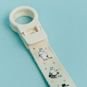 BIBS x Moomin Loop klip na cumlík Ivory