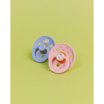 BIBS x Moomin Colour cumlíky z prírodného kaučuku 2ks - veľkosť 1 Friends Ivory Mix