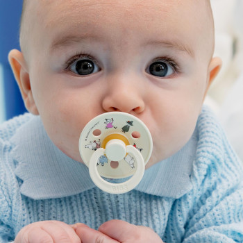 BIBS x Moomin Colour cumlíky z prírodného kaučuku 2ks - veľkosť 1 Sailing Nordic Mint Mix