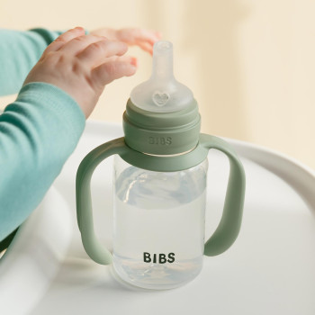 BIBS detská fľaša so silikónovým náustkom 150 ml Ivory