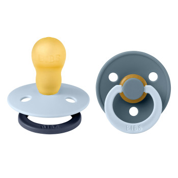 BIBS STUDIO Colour Fusion cumlíky z prírodného kaučuku 2ks – veľkosť 3 Blush Woodchuck mix