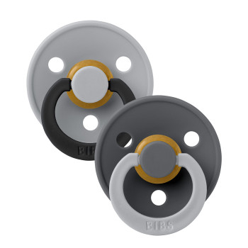 BIBS STUDIO Colour Fusion cumlíky z prírodného kaučuku 2ks – veľkosť 2 Blush Woodchuck mix