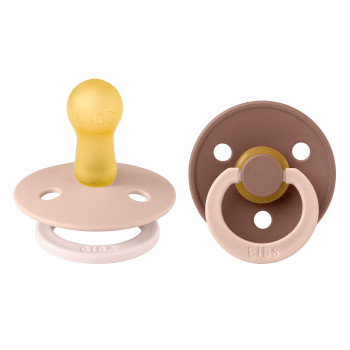 BIBS STUDIO Colour Fusion cumlíky z prírodného kaučuku 2ks – veľkosť 2 Cloud Iron mix