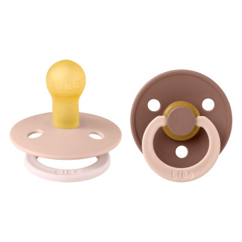 BIBS STUDIO Colour Fusion cumlíky z prírodného kaučuku 2ks – veľkosť 1 Dusky Lilac Plum mix