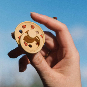 BIBS STUDIO Colour Ladybug cumlíky z prírodného kaučuku 2ks – veľkosť 2 Violet Sky Mix