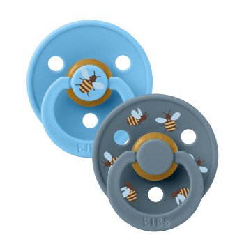 BIBS STUDIO Colour Bumblebee cumlíky z prírodného kaučuku 2ks – veľkosť 1 Mushroom Mix