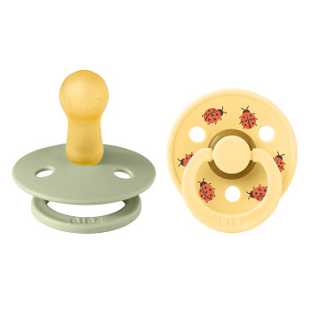 BIBS STUDIO Colour Ladybug cumlíky z prírodného kaučuku 2ks – veľkosť 2 Blush Mix