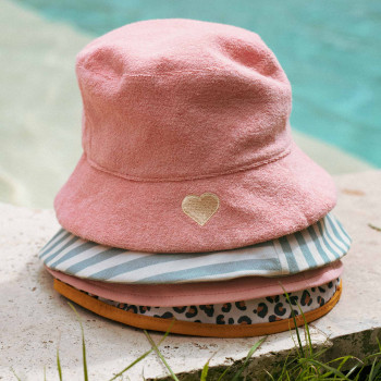 KiETLA obojstranný klobúčik s UV ochranou 52-56 cm Salvia Stripe