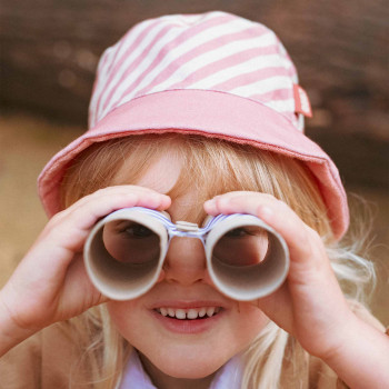 KiETLA obojstranný klobúčik s UV ochranou 52-56 cm Salvia Stripe