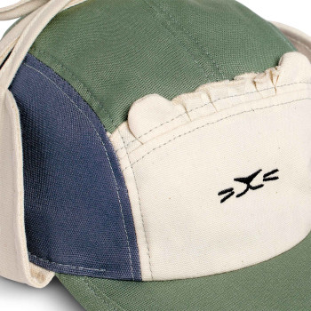 KiETLA LION šiltovka s UV ochranou a ochranou krku 44-48 cm Green Blue