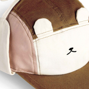 KiETLA OURS‘ON šiltovka s UV ochranou a ochranou krku 48-52 cm Pink Brown