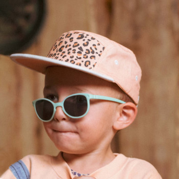 KiETLA Leopard šiltovka s UV ochranou 52-56 cm Apricot Leopard