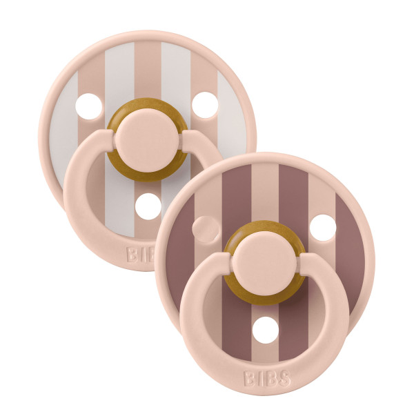 BIBS STUDIO Colour Block cumlíky z prírodného kaučuku 2ks - veľkosť 1 Blush Mix
